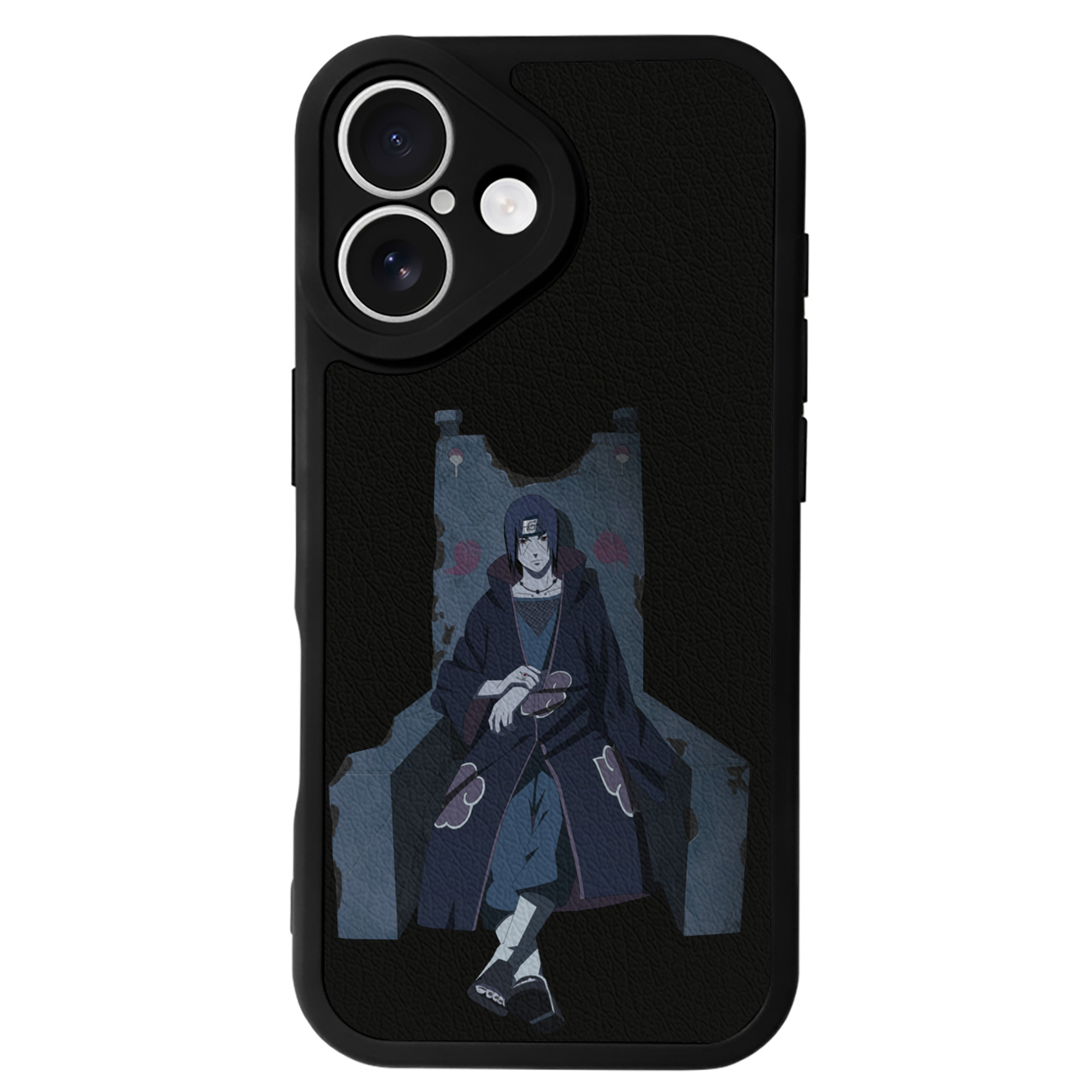 （画像用） NARUTO -ナルト- うちは イタチ Uchiha Itachi 【iPhone 16シリーズ対応】シリコンスマホケース（レザー調） 材質：シリコン
